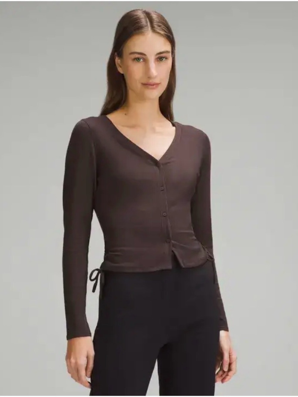 Lululemon Side-Cinch Ribbed Cardigan - Espresso -  S 🤎🤎🤎